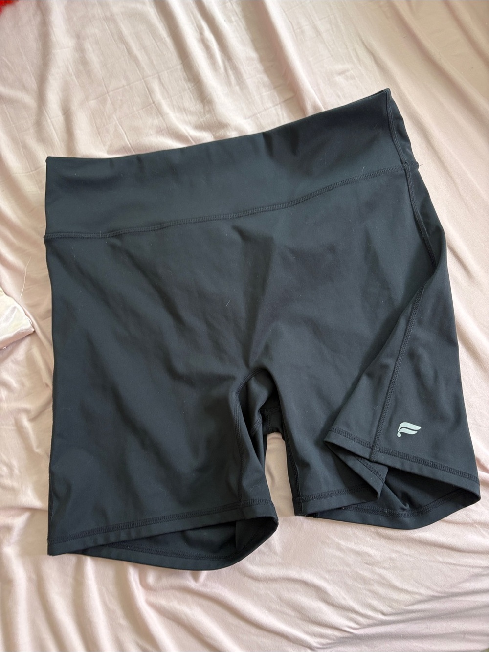 Fabletics Black High-Rise Bike Shorts